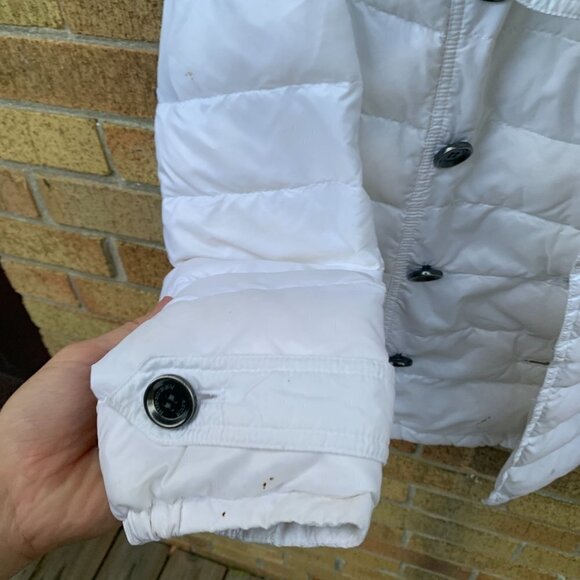 Burberry Goose Down Novacheck Puffer Jacket Medium White - Picture 9 of 16